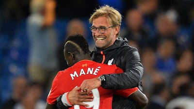 Sadio Mane has been on international duty at the Africa Cup of Nations with Senegal. Liverpool won only one of the seven games he missed. Glyn Kirk / AFP