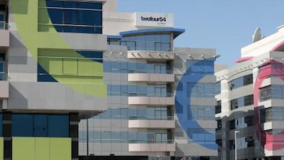 Abu Dhabi's twofour54 has been been ranked as one of the top free zones in the Middle East by Foreign Direct Investment Magazine. Jaime Puebla / The National