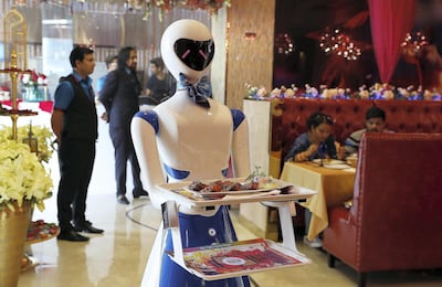 Customers have been wowed by Ruby's singing and love her sari. Pawan Singh / The National