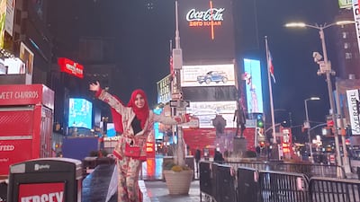 Al Romaithi in New York City's Times Square.