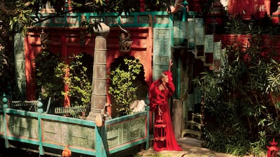 She also fashioned a red Elie Saab gown for the September issue. Photo: Vogue Arabia