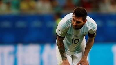 Argentina's Lionel Messi looks on. Reuters