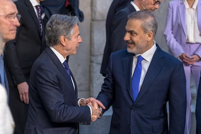 US Secretary of State Antony Blinken with Turkish Minister of Foreign Affairs Hakan Fidan in Brussels. Getty Images