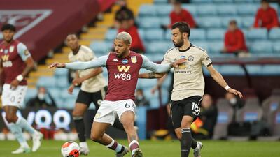 Douglas Luiz - 6: Usually Villa's most consistent player, confidence seemed to drain out of the midfielder once United went two-up. Unusually slack with his passing. Looked tired. Getty