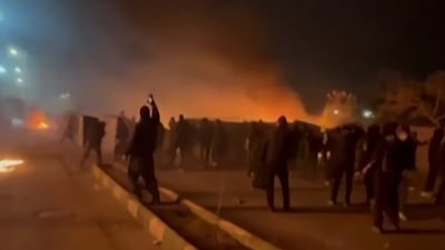 Images posted to social media purportedly showing a street protest in Mashhad, north-eastern Iran. AFP