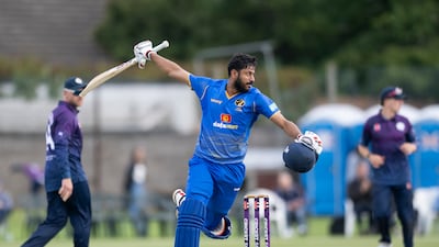 A fine century from Adeeb Usmani propped up the UAE total of 231 for eight from their 40 overs.