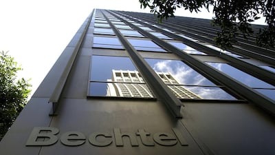 Windows on the Bechtel headquarters in San Francisco reflect a blue sky. Noah Berger / Bloomberg News