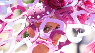 A racegoer at Royal Ascot in Berkshire, UK. PA