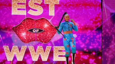 WWE Superstar Bianca Belair will compete in the first women's triple threat match at Crown Jewel in Riyadh on Thursday. Photo: WWE