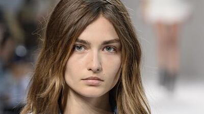 The fresh and undone look at Balmain's Paris Fashion Week spring/summer 2014 show. Photo by Catwalking / Getty Images