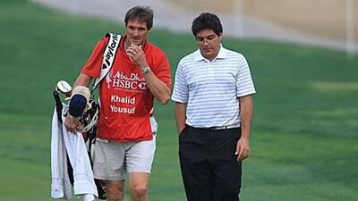 UAE coach Chris Vallender and Khalid Yousuf.