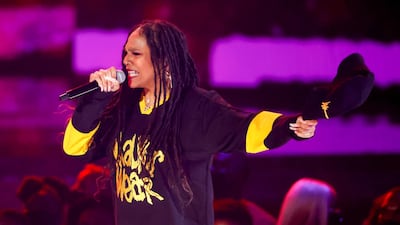 Monie Love performs during the BET Awards. Reuters