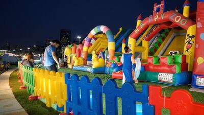 There are blow-up castles and plenty of fun for the family to enjoy at A'l Bahar. Pawan Singh / The National