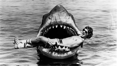 Director Steven Spielberg on the set of Jaws in 1975. The real star of movies is often the director, says Rob Long. (Universal PIctures.)