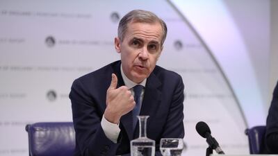Governor Mark Carney during the Bank of England's Monetary Policy Report news conference in the City of London, Britain, on January 30, 2020. Jonathan Brady/Pool via REUTERS