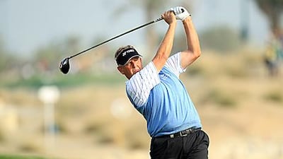 Colin Montgomerie, delivering a shot at 15 in the Volvo Champions in Bahrain in January, says the tournament should be in no danger of being dropped in 2012 because of recent unrest in the country.