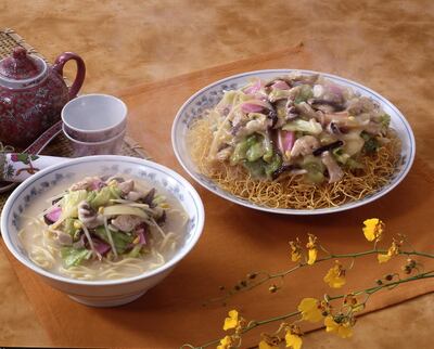 Tempting offerings of champon and sara udon. Courtesy Nagasaki Prefecture Convention and Tourism Association