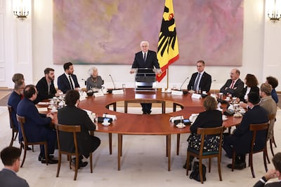 German President Frank-Walter Steinmeier has held two rounds of dialogue with Arab and Jewish leaders at his mansion in Berlin. EPA