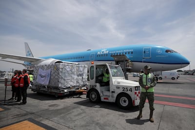 A batch of AstraZeneca vaccines is delivered under the Covax scheme in Mexico. Reuters