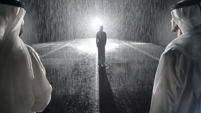 The Rain Room at Sharjah Art Foundation. Courtesy Sharjah Art Foundation