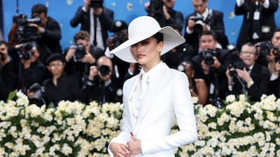 Zendaya poses on the red carpet for the 2025 Met Gala, the annual benefit for the Metropolitan Museum of Art's Costume Institute, in New York, New York, USA, 05 May 2025. The event coincides with the Met Costume Institute's spring 2025 exhibition ‘Superfine: Tailoring Black Style’ which will be on view from 10 May 2025 through 26 October 2025. EPA / JUSTIN LANE