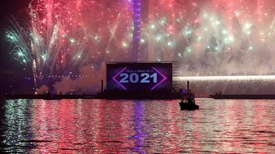 Fireworks explode over the new suspension bridge crossing the River Nile and named the Tahya Misr (Long Live Egypt) bridge, during New Year celebrations in Cairo, Egypt. Reuters