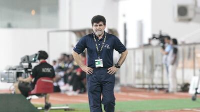 Abdulwahab Abdulqadir, the Ajman coach, has been desperately pleading for reinforcements in this transfer window. Jeffrey E Biteng / The National