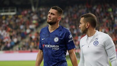 Kovacic walks off after sustaining an injury. Reuters