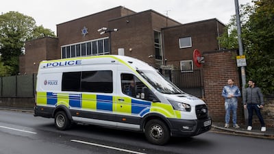 The Heaton Park synagogue in Manchester was one of the targets allegedly scouted out by the suspects. Getty Images