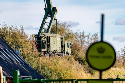 A mobile radar at Amager monitors Copenhagen airspace after drones forced a four-hour closure on September 22. EPA