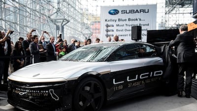 The Lucid Motors Alpha in Ohio. The PIF has made a $1bn investment in the US-based electric care maker. Bloomberg