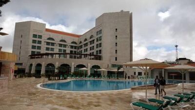 The Mövenpick Hotel Ramallah has state-of-the-art security and pricey international cuisine.