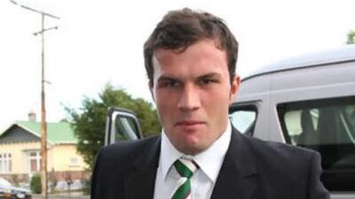 Bismarck du Plessis arrives for a hearing .