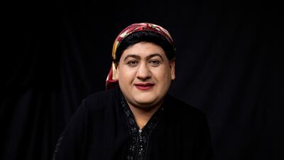 Iraqi actor Oussama Mahdi poses for a picture on the set of a parody sketch video of Bab al-Hara, an adaptation of an iconic long-running Syrian television drama, in Iraq's southern port city of Basra on April 22, 2020.AFP / Hussein Faleh