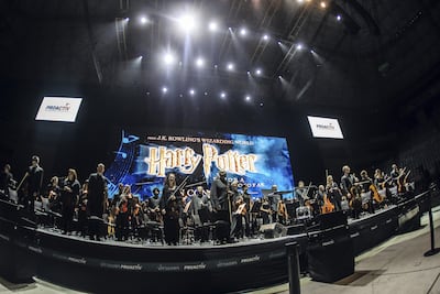 The Philosopher’s Stone plays on a 40-foot screen.