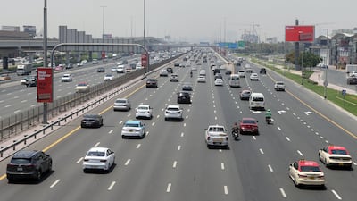 A man was killed on the hard shoulder of the Sheikh Zayed Road motorway before Al Yalayis Bridge, heading towards Abu Dhabi. Chris Whiteoak / The National