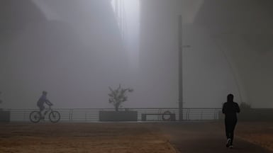 Thick fog across Dubai greeted residents, with chilly weather early on Saturday. Antonie Robertson/The National