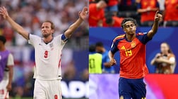 England's Harry Kane and Lamine Yamal of Spain will clash in the Nations League this weekend. Getty Imahes; Reuters