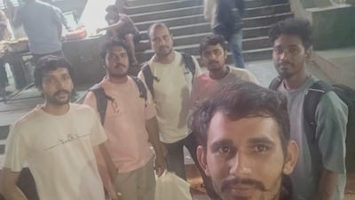 Sunil Pooniya takes a selfie with his shipmates that survived the attack. Photo: Sunil Pooniya