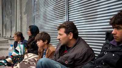 A Syrian family in Istanbul. Millions have fled Syria with Turkey hosting many of these people. Kerem Uzel for The National