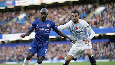 N'Golo Kante, left, won the PFA and FWA Player of the Year awards after his debut season at Chelsea. AP Photo