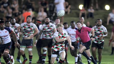 Quins' Andrew Semple in action against Kandy.. Chris Whiteoak / The National