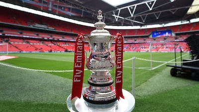 The FA Cup on display ahead of the English FA Cup final between Manchester United and Crystal Palace at Wembley Stadium in London, Britain, 21 May 2016. Andy Rain / EPA