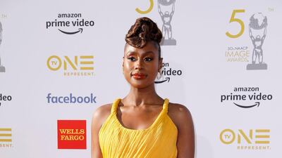 Issa Rae in Oscar de la Renta. Photo: Reuters