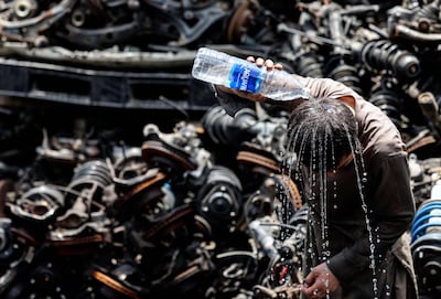 The UAE launched its annual mandatory midday break for outdoor workers on June 1. AFP