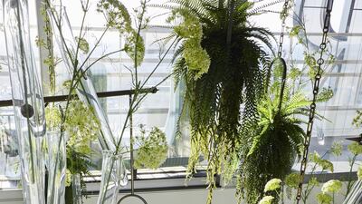 A bright living area in the Centre Point penthouse.