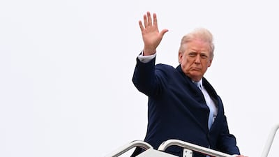 US President Donald Trump boards Air Force One at Joint Base Andrews, Maryland. Getty Images / AFP