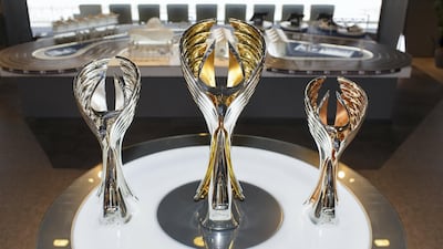 A new Formula One trophy has been unveiled featuring the UAE's national bird. Initially conceived by Adnoc, a new race sponsor, the trophy was designed by Richard Fox, a heralded London-based silversmith. All photos courtesy of Adnoc
