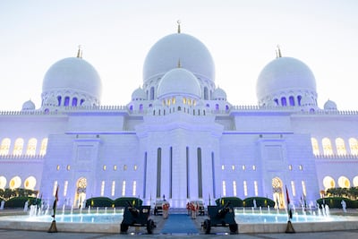 Sheikh Zayed Grand Mosque in Abu Dhabi during Eid Al Fitr prayers. Photo: UAE Presidential Court