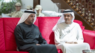 Sheikh Mohamed bin Hamad and Ali Al Shamsi, Secretary General of Supreme Council for National Security, in Bahrain